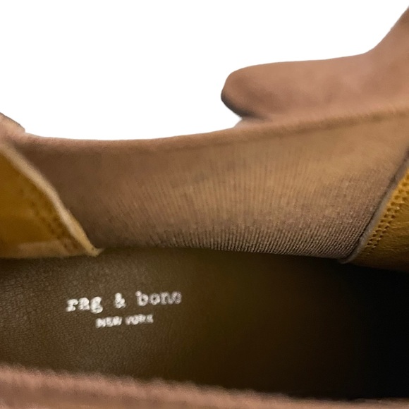 Rag and Bone Brown Suede Leather Pointed Block Heel Chelsea Ankle Boots 40 New - Picture 6 of 12